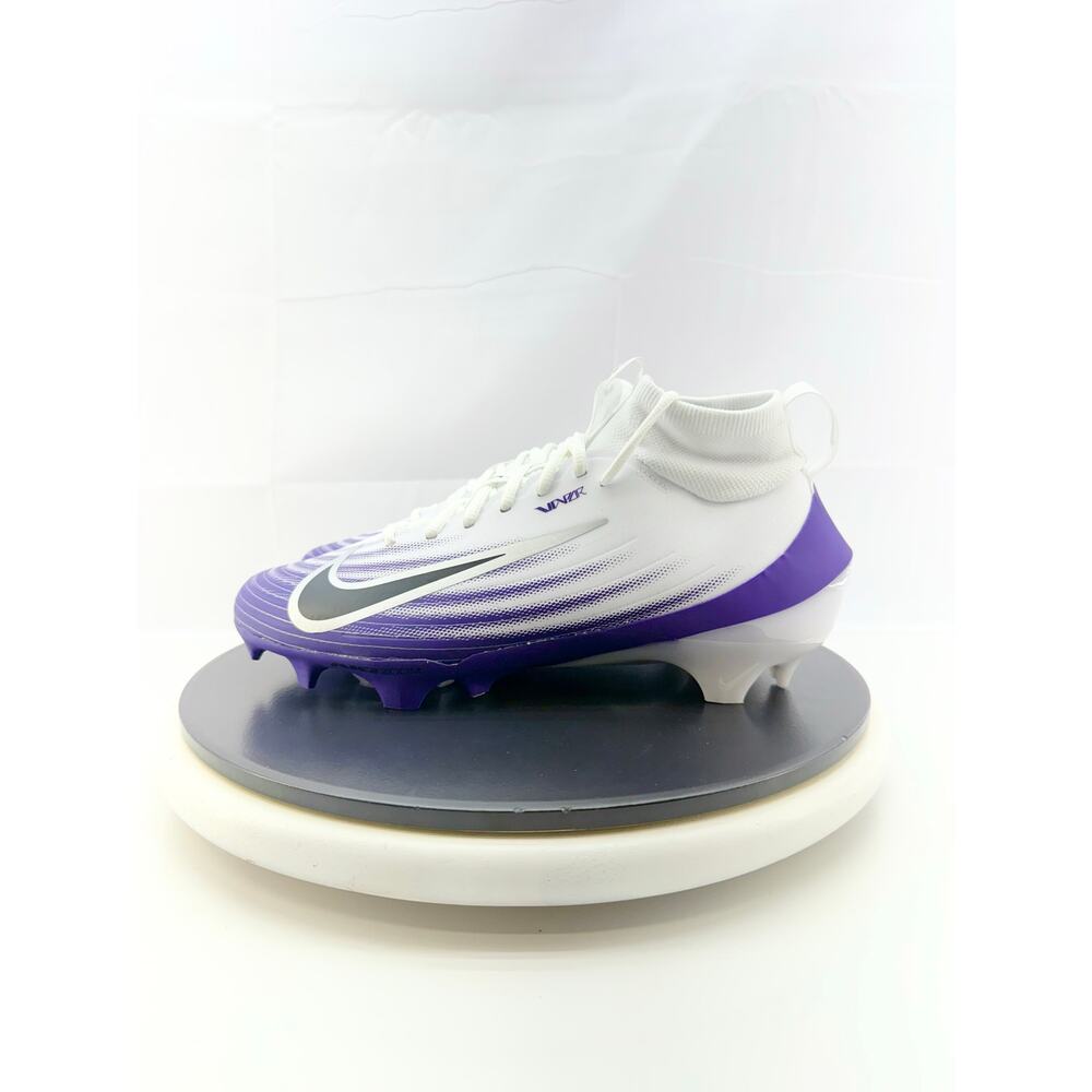Nike Men's White and Purple Soccer Cleats